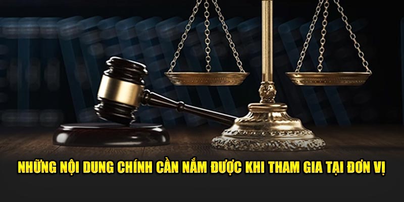 Những nội dung chính cần nắm được khi tham gia tại đơn vị